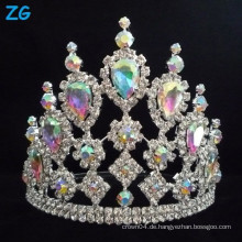 Mode Kristall Indien Hochzeit Tiaras Schmuck Tiara Großhandel Festzug Kronen und Tiaras